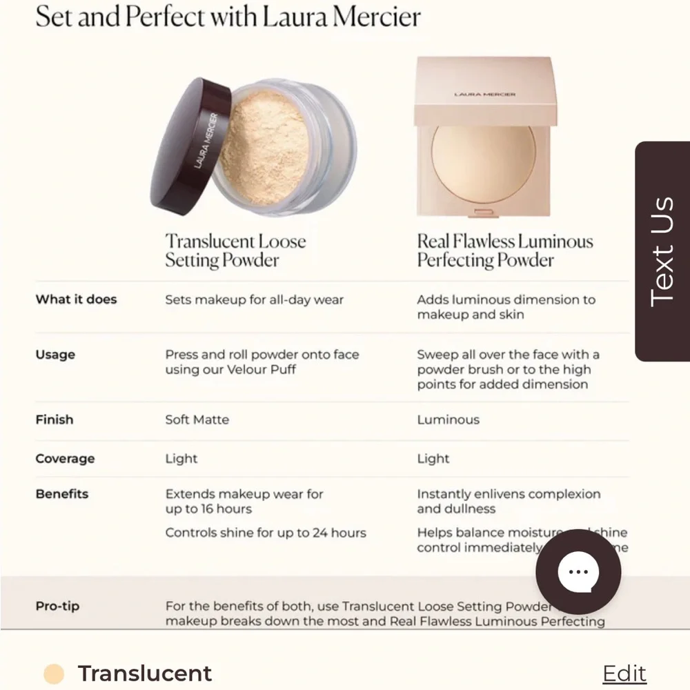 Laura Mercier Translucent flawless pressed‎ Powder, NWT in box translucent